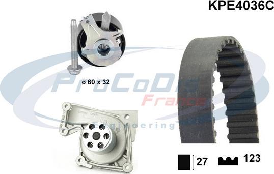 Procodis France KPE4036C - Water Pump & Timing Belt Set autospares.lv