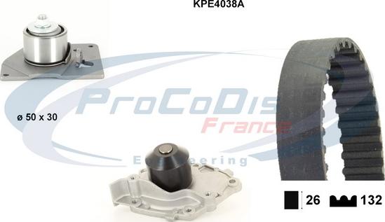 Procodis France KPE4038A - Water Pump & Timing Belt Set autospares.lv