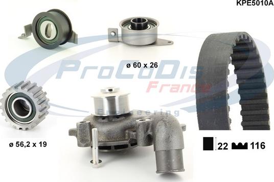 Procodis France KPE5010A - Water Pump & Timing Belt Set autospares.lv