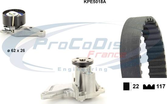 Procodis France KPE5018A - Water Pump & Timing Belt Set autospares.lv
