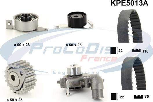 Procodis France KPE5013A - Water Pump & Timing Belt Set autospares.lv