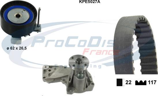 Procodis France KPE5027A - Water Pump & Timing Belt Set autospares.lv