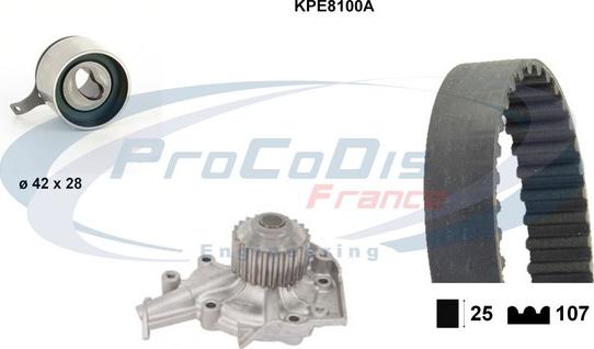 Procodis France KPE8100A - Water Pump & Timing Belt Set autospares.lv