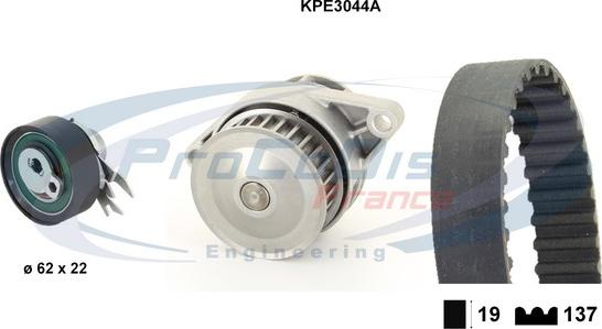 Procodis France KPE3044A - Water Pump & Timing Belt Set autospares.lv