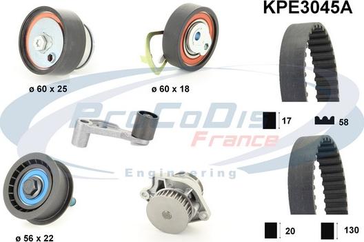 Procodis France KPE3045A - Water Pump & Timing Belt Set autospares.lv