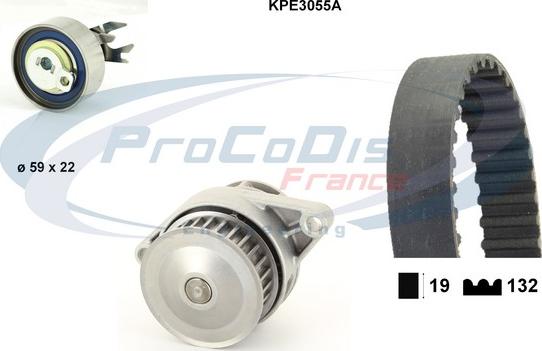 Procodis France KPE3055A - Water Pump & Timing Belt Set autospares.lv