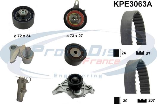 Procodis France KPE3063A - Water Pump & Timing Belt Set autospares.lv