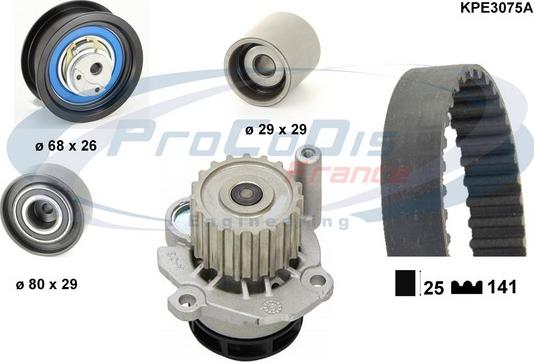 Procodis France KPE3075A - Water Pump & Timing Belt Set autospares.lv