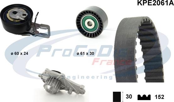 Procodis France KPE2061A - Water Pump & Timing Belt Set autospares.lv