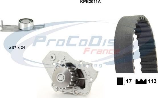 Procodis France KPE2011A - Water Pump & Timing Belt Set autospares.lv