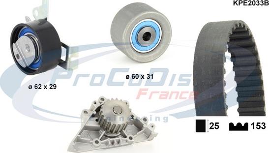 Procodis France KPE2033B - Water Pump & Timing Belt Set autospares.lv