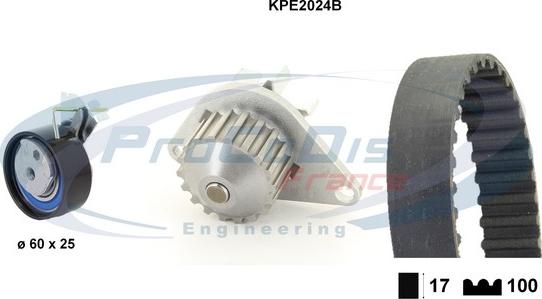 Procodis France KPE2024B - Water Pump & Timing Belt Set autospares.lv