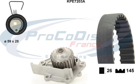 Procodis France KPE7203A - Water Pump & Timing Belt Set autospares.lv