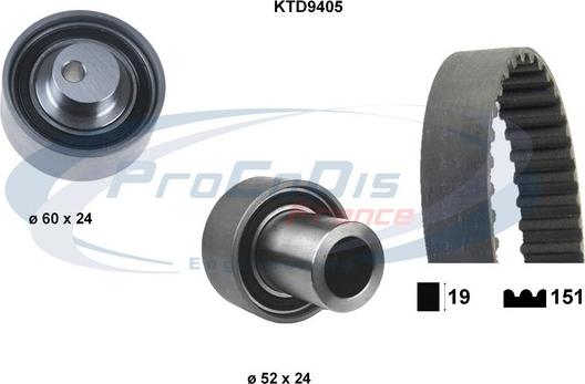 Procodis France KTD9405 - Timing Belt Set autospares.lv