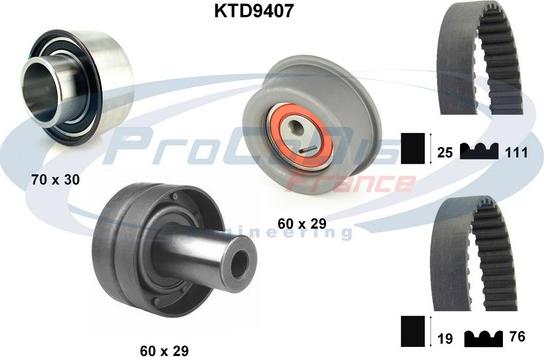 Procodis France KTD9407 - Timing Belt Set autospares.lv