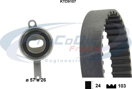 Procodis France KTD9107 - Timing Belt Set autospares.lv