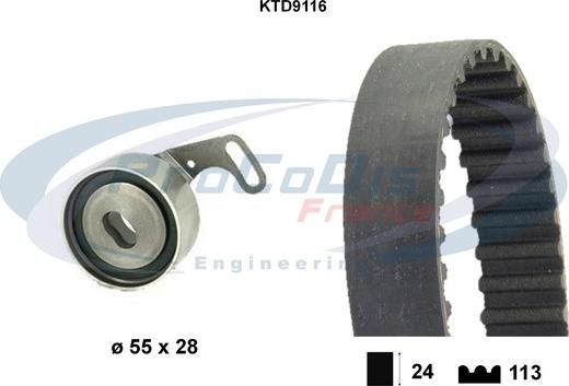 Procodis France KTD9116 - Timing Belt Set autospares.lv