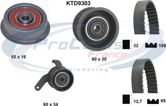 Procodis France KTD9303 - Timing Belt Set autospares.lv