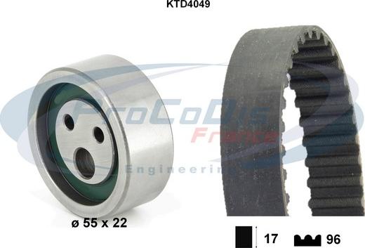 Procodis France KTD4049 - Timing Belt Set autospares.lv