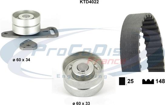 Procodis France KTD4022 - Timing Belt Set autospares.lv