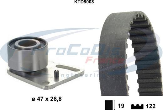 Procodis France KTD5008 - Timing Belt Set autospares.lv