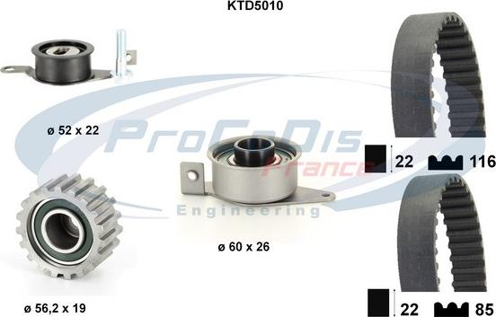 Procodis France KTD5010 - Timing Belt Set autospares.lv
