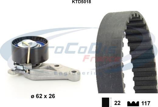 Procodis France KTD5018 - Timing Belt Set autospares.lv