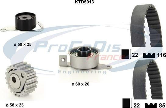 Procodis France KTD5013 - Timing Belt Set autospares.lv