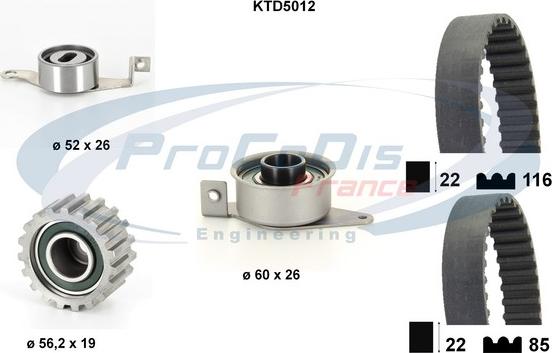 Procodis France KTD5012 - Timing Belt Set autospares.lv