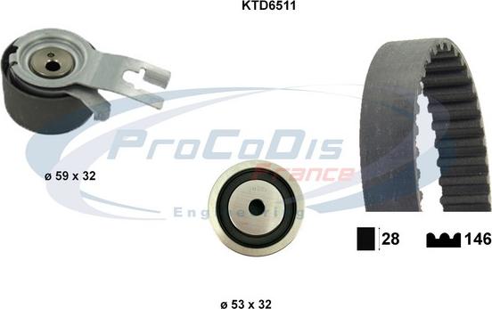 Procodis France KTD6511 - Timing Belt Set autospares.lv