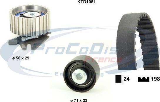 Procodis France KTD1051 - Timing Belt Set autospares.lv