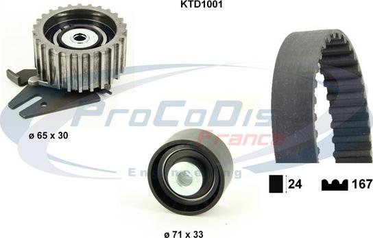 Procodis France KTD1001 - Timing Belt Set autospares.lv