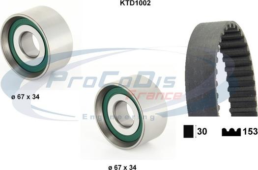 Procodis France KTD1002 - Timing Belt Set autospares.lv