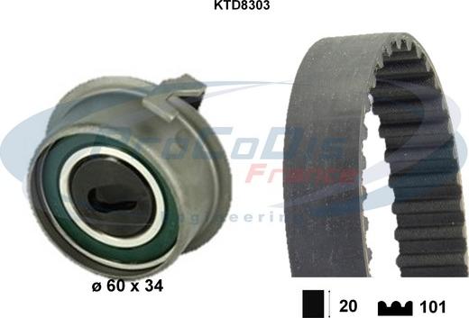 Procodis France KTD8303 - Timing Belt Set autospares.lv