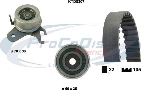 Procodis France KTD8307 - Timing Belt Set autospares.lv