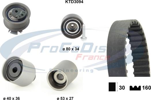 Procodis France KTD3094 - Timing Belt Set autospares.lv