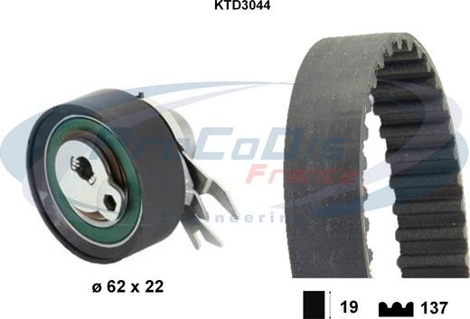 Procodis France KTD3044 - Timing Belt Set autospares.lv