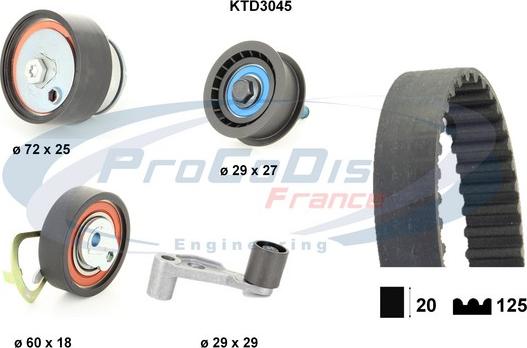 Procodis France KTD3045 - Timing Belt Set autospares.lv