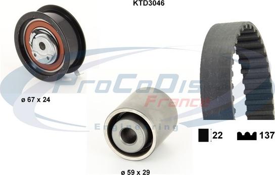 Procodis France KTD3046 - Timing Belt Set autospares.lv