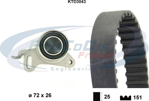 Procodis France KTD3043 - Timing Belt Set autospares.lv