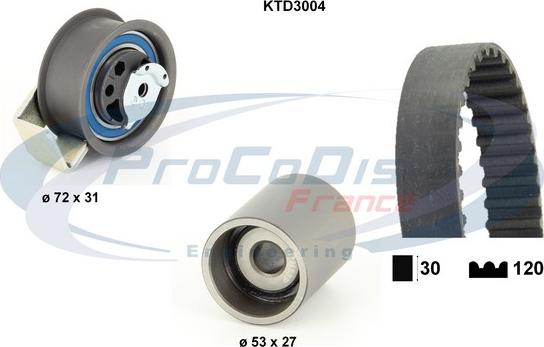 Procodis France KTD3004 - Timing Belt Set autospares.lv