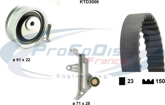 Procodis France KTD3006 - Timing Belt Set autospares.lv