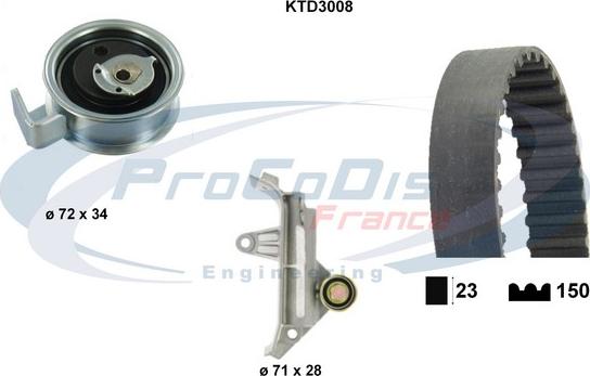 Procodis France KTD3008 - Timing Belt Set autospares.lv