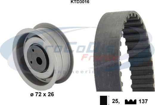 Procodis France KTD3016 - Timing Belt Set autospares.lv