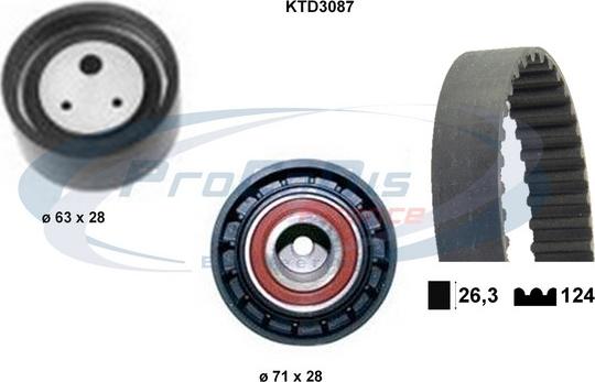 Procodis France KTD3087 - Timing Belt Set autospares.lv