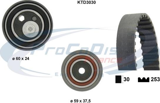 Procodis France KTD3030 - Timing Belt Set autospares.lv