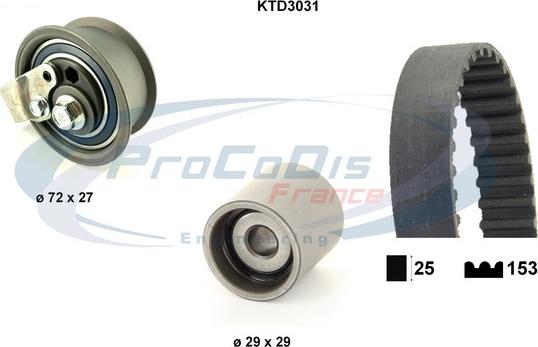 Procodis France KTD3031 - Timing Belt Set autospares.lv
