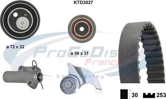 Procodis France KTD3027 - Timing Belt Set autospares.lv