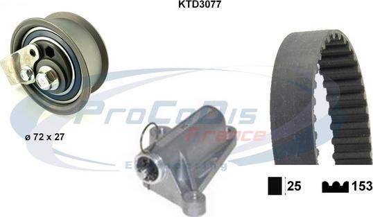 Procodis France KTD3077 - Timing Belt Set autospares.lv