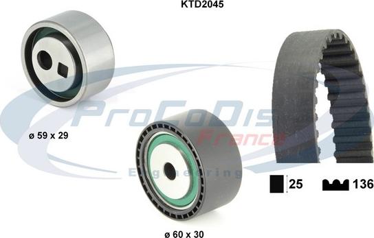 Procodis France KTD2045 - Timing Belt Set autospares.lv